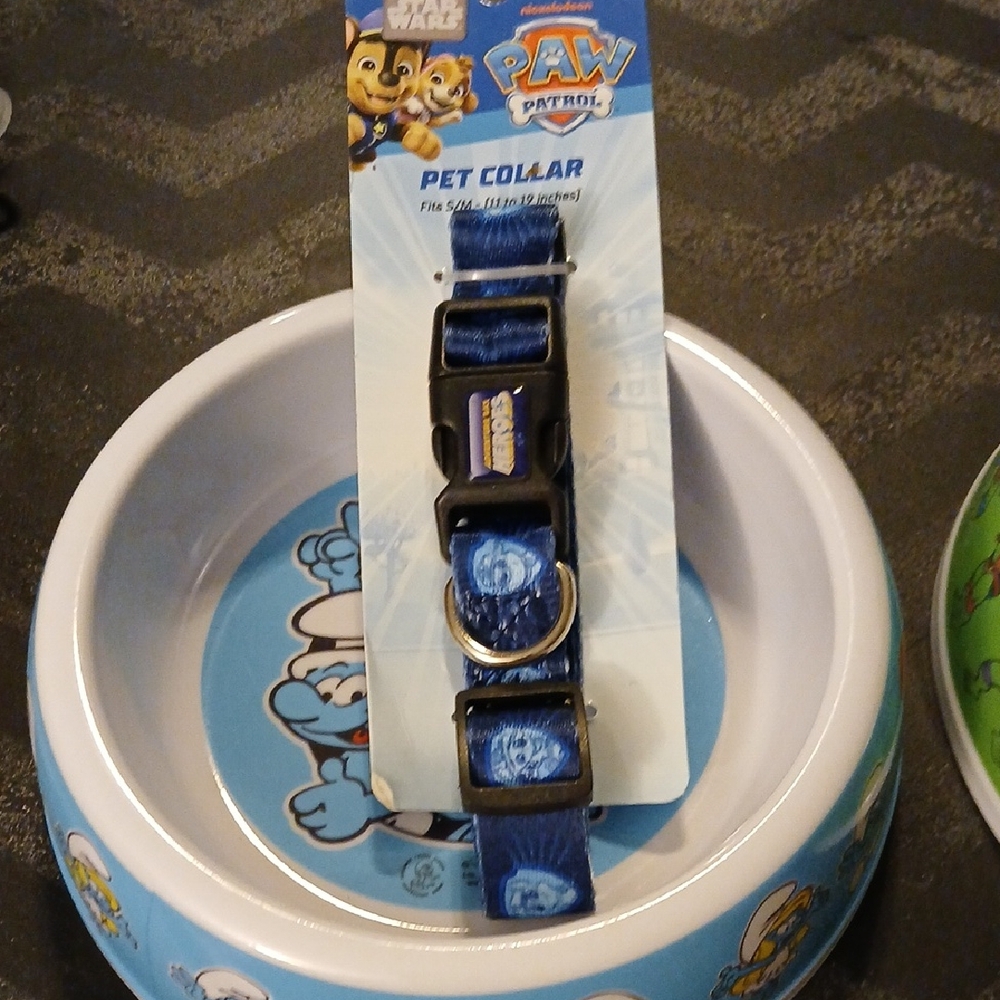 Paw Patrol/TMNT Adjustable Nylon Pet Collar with Character Accents